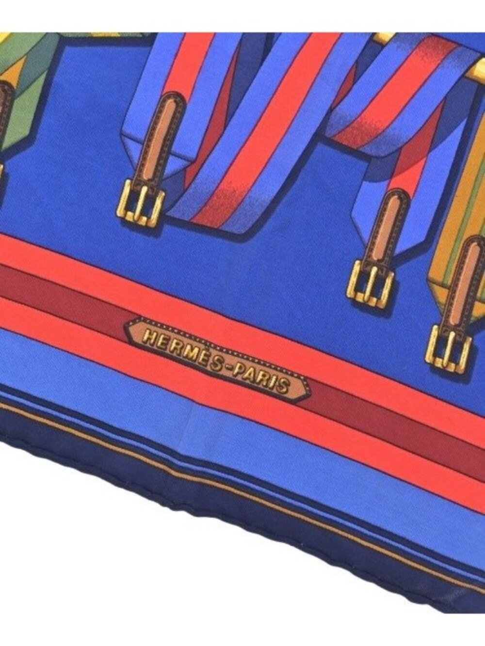 Hermes Bandana Scarf Blue - Picture 2 of 4